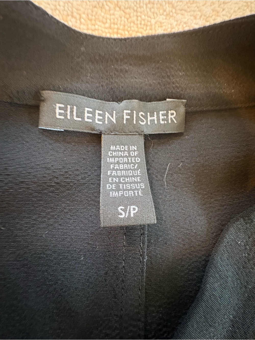Eileen Fisher Black Top with Tag Detail - Picture 5 of 9